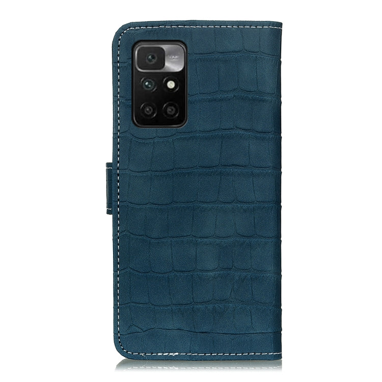 For Xiaomi Redmi 10 / Redmi Note 11 4G Magnetic Crocodile Texture Horizontal Flip Leather Case with Holder & Card Slots & Wallet(Green) - Xiaomi Cases by buy2fix | Online Shopping UK | buy2fix