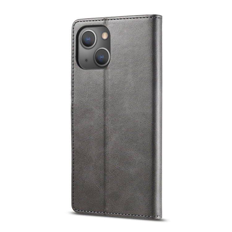 For iPhone 13 mini LC.IMEEKE Calf Texture Horizontal Flip Leather Case with Holder & Card Slots & Wallet (Grey) - iPhone 13 mini Cases by LC.IMEEKE | Online Shopping UK | buy2fix