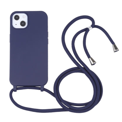 For iPhone 13 Pro Max Candy Colors TPU Protective Case with Lanyard (Dark Blue) - iPhone 13 Pro Max Cases by buy2fix | Online Shopping UK | buy2fix