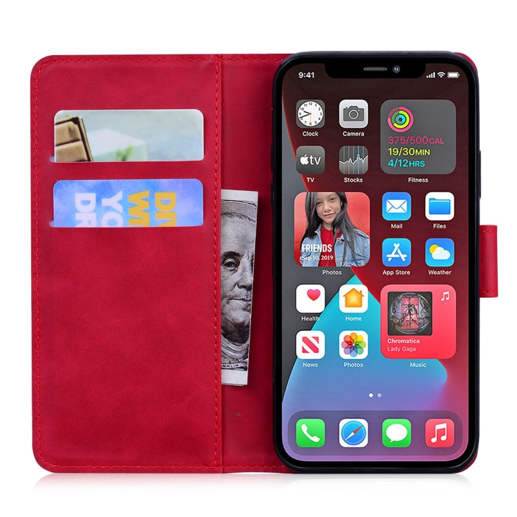 For iPhone 13 Pro Max Skin Feel Pure Color Horizontal Flip Leather Case with Holder & Card Slots & Wallet (Red) - iPhone 13 Pro Max Cases by buy2fix | Online Shopping UK | buy2fix