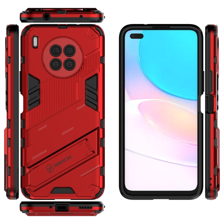 For Huawei nova 8i Foreign Version Punk Armor 2 in 1 PC + TPU Shockproof Case with Invisible Holder(Red) - Huawei Cases by buy2fix | Online Shopping UK | buy2fix