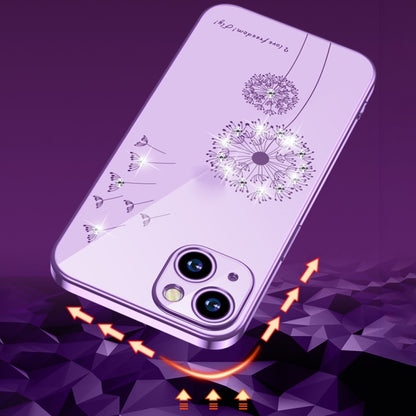 For iPhone 13 Pro Electroplating Diamond Dandelion Pattern TPU Shockproof Protective Case (Silver) - iPhone 13 Pro Cases by buy2fix | Online Shopping UK | buy2fix