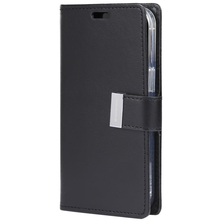 For iPhone 13 GOOSPERY RICH DIARY Crazy Horse Texture Horizontal Flip Leather Case with Holder & Card Slots & Wallet Pro Max(Black) - iPhone 13 Cases by GOOSPERY | Online Shopping UK | buy2fix