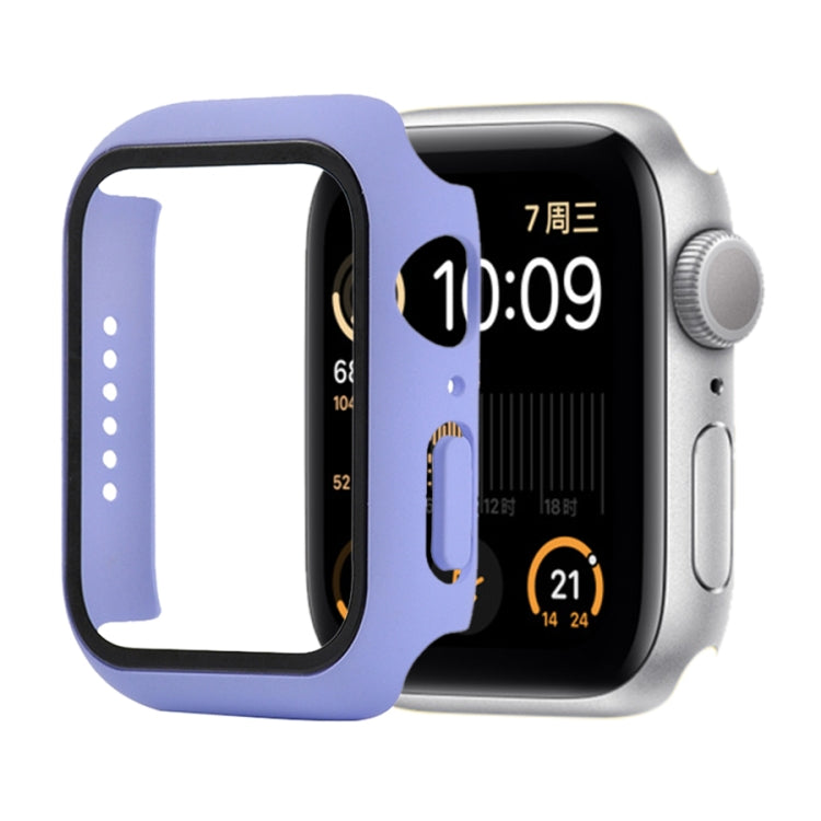 Shockproof PC+Tempered Glass Protective Case with Packed Carton For Apple Watch Series 6 & SE & 5 & 4 40mm(Light Purple) - Watch Cases by buy2fix | Online Shopping UK | buy2fix