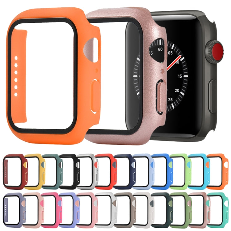 Shockproof PC+Tempered Glass Protective Case with Packed Carton For Apple Watch Series 3 & 2 & 1 38mm(Dark Green) - Watch Cases by buy2fix | Online Shopping UK | buy2fix