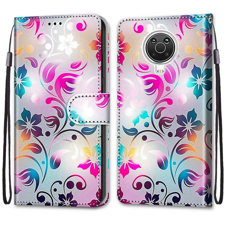 For Nokia G20 / G10 / 6.3 Coloured Drawing Cross Texture Horizontal Flip PU Leather Case with Holder & Card Slots & Wallet & Lanyard(Gradient Colorful Flower) - Nokia Cases by buy2fix | Online Shopping UK | buy2fix