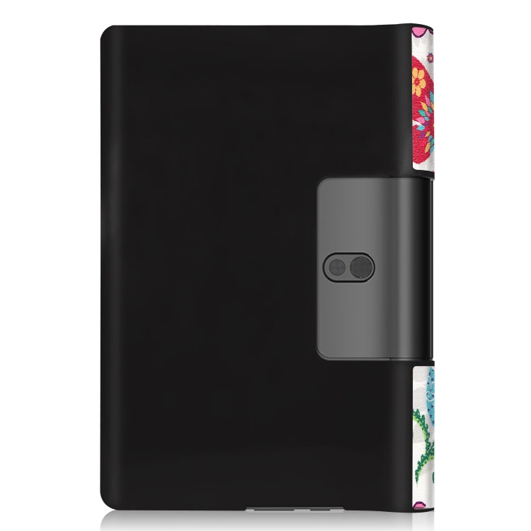 For Lenovo Yoga Smart Tab Color Drawing Pattern Horizontal Flip Leather Case with Two-folding Holder(Color Butterfly) - Lenovo by buy2fix | Online Shopping UK | buy2fix