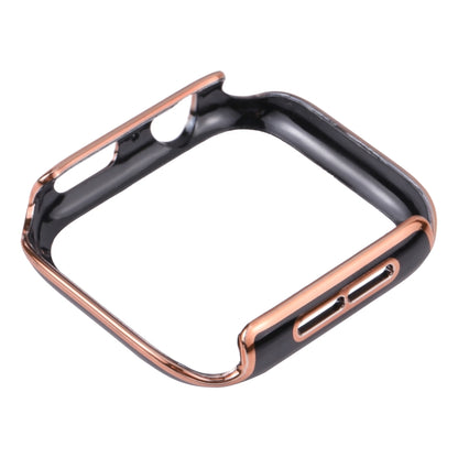 Dual-color Electroplating PC Protective Watch Case For Apple Watch Series 3 & 2 & 1 42mm(Rose Gold Edge + Black Bottom) - Watch Cases by buy2fix | Online Shopping UK | buy2fix