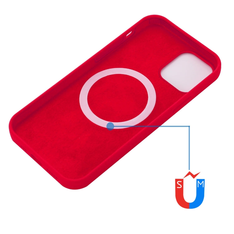 For iPhone 13 Pro Max Shockproof Silicone Magnetic Magsafe Case (Red) - iPhone 13 Pro Max Cases by buy2fix | Online Shopping UK | buy2fix