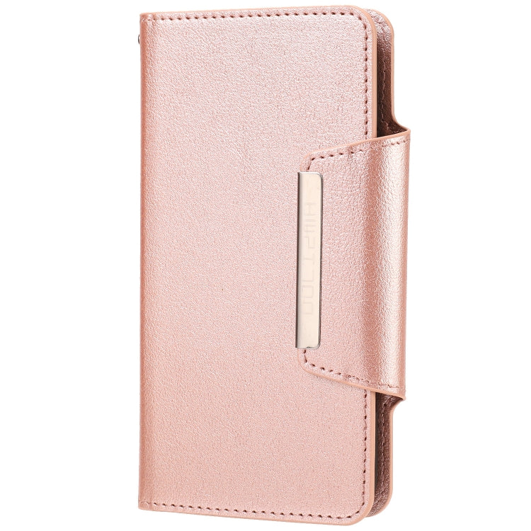 For iPhone X / XS Ultra-thin Separable Magnetic Horizontal Flip Leather Case with Card Slot & Wallet(Pink) - More iPhone Cases by buy2fix | Online Shopping UK | buy2fix