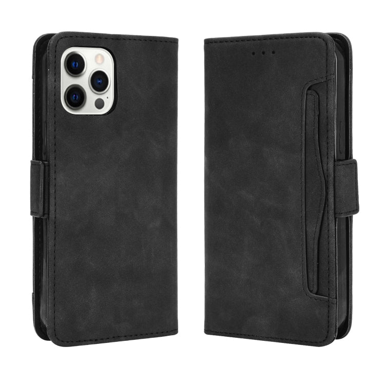 For iPhone 13 Pro Skin Feel Calf Pattern Horizontal Flip Leather Case with Holder & Card Slots & Photo Frame (Black) - iPhone 13 Pro Cases by buy2fix | Online Shopping UK | buy2fix