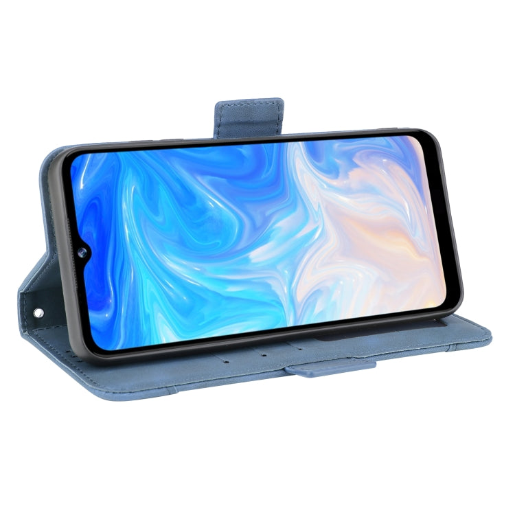 For Doogee N40 Pro Skin Feel Calf Pattern Horizontal Flip Leather Case with Holder & Card Slots & Photo Frame(Blue) - More Brand by buy2fix | Online Shopping UK | buy2fix