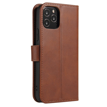 For iPhone 12 / 12 Pro Calf Texture Buckle Horizontal Flip Leather Case with Holder & Card Slots & Wallet(Brown) - iPhone 12 / 12 Pro Cases by buy2fix | Online Shopping UK | buy2fix