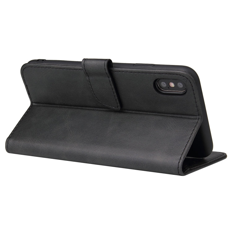 For iPhone X / XS Calf Texture Buckle Horizontal Flip Leather Case with Holder & Card Slots & Wallet(Black) - More iPhone Cases by buy2fix | Online Shopping UK | buy2fix