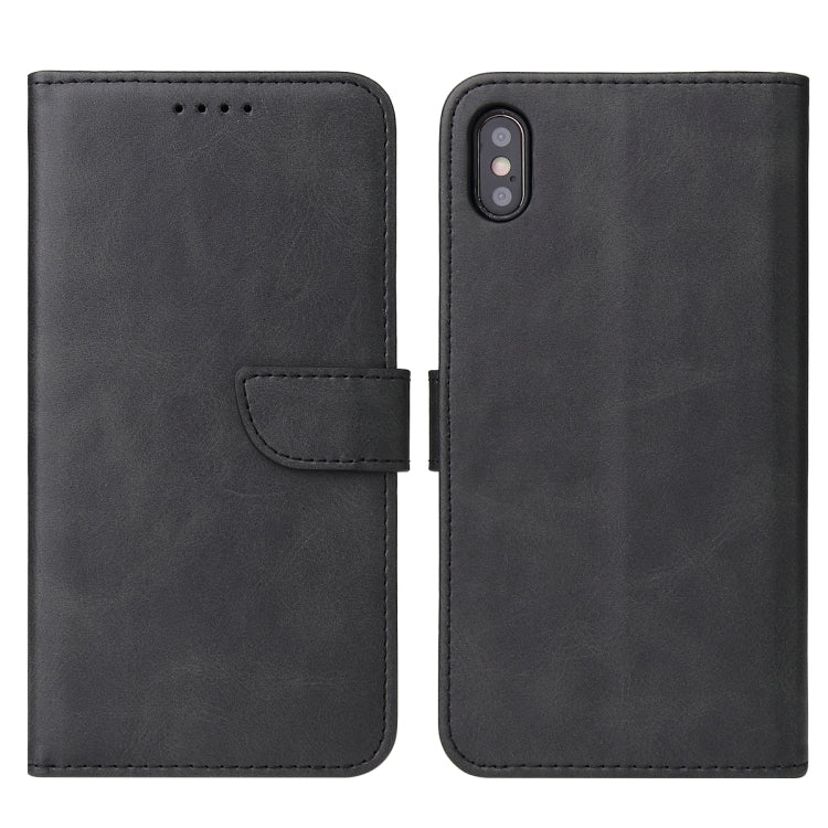 For iPhone XS Max Calf Texture Buckle Horizontal Flip Leather Case with Holder & Card Slots & Wallet(Black) - More iPhone Cases by buy2fix | Online Shopping UK | buy2fix