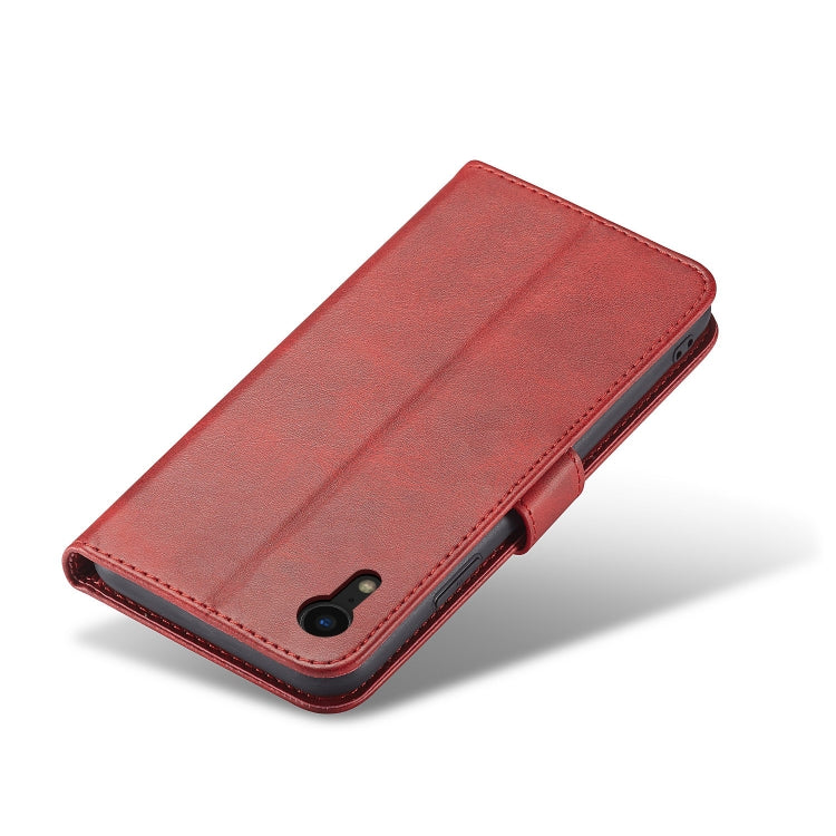 For iPhone XR Calf Texture Buckle Horizontal Flip Leather Case with Holder & Card Slots & Wallet(Red) - More iPhone Cases by buy2fix | Online Shopping UK | buy2fix