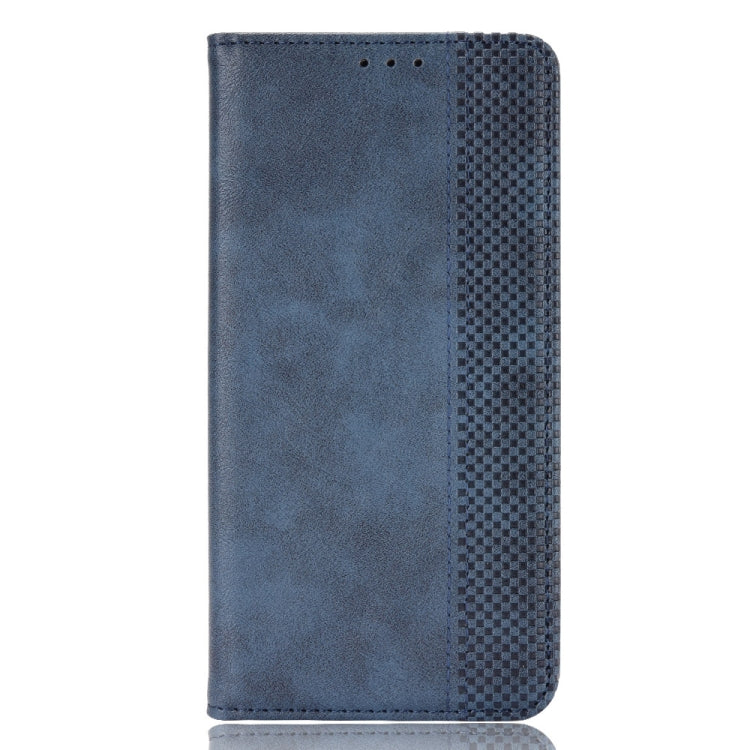 For OPPO Realme C21Y Magnetic Buckle Retro Pattern Horizontal Flip Leather Case with Holder & Card Slot & Wallet(Blue) - Realme Cases by buy2fix | Online Shopping UK | buy2fix