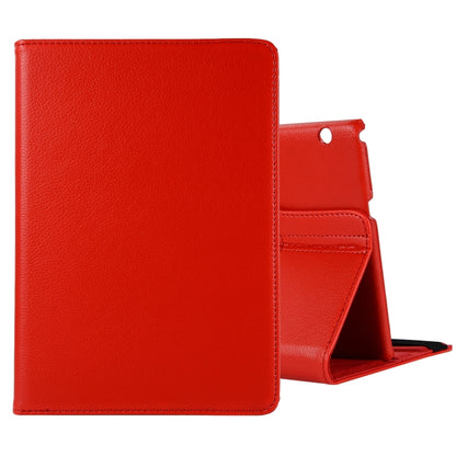 For Huawei MediaPad T3 10 Litchi Texture Horizontal Flip 360 Degrees Rotation Leather Case with Holder(Red) - Huawei by buy2fix | Online Shopping UK | buy2fix