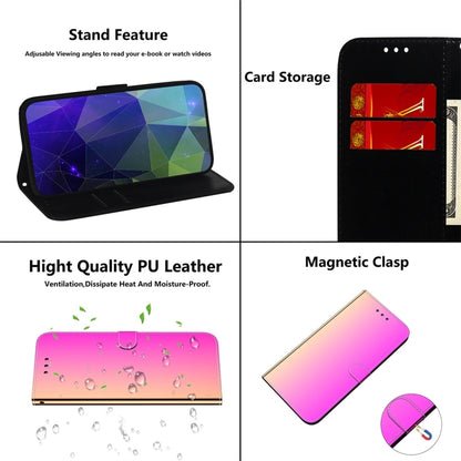 For LG Q60 Imitated Mirror Surface Horizontal Flip Leather Case with Holder & Card Slots & Wallet & Lanyard(Gradient Color) - LG by buy2fix | Online Shopping UK | buy2fix