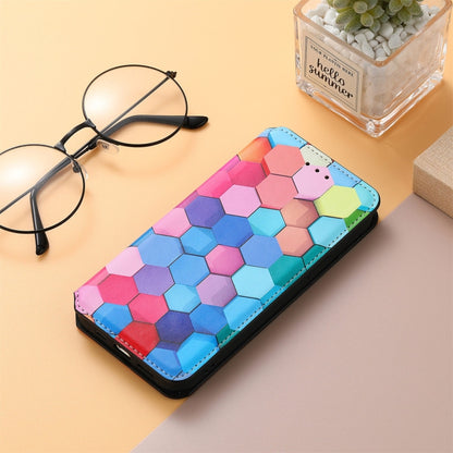For Motorola Edge 20 Lite Colorful Magnetic Horizontal Flip PU Leather Case with Holder & Card Slot & Wallet(Colorful Cube) - Motorola Cases by buy2fix | Online Shopping UK | buy2fix