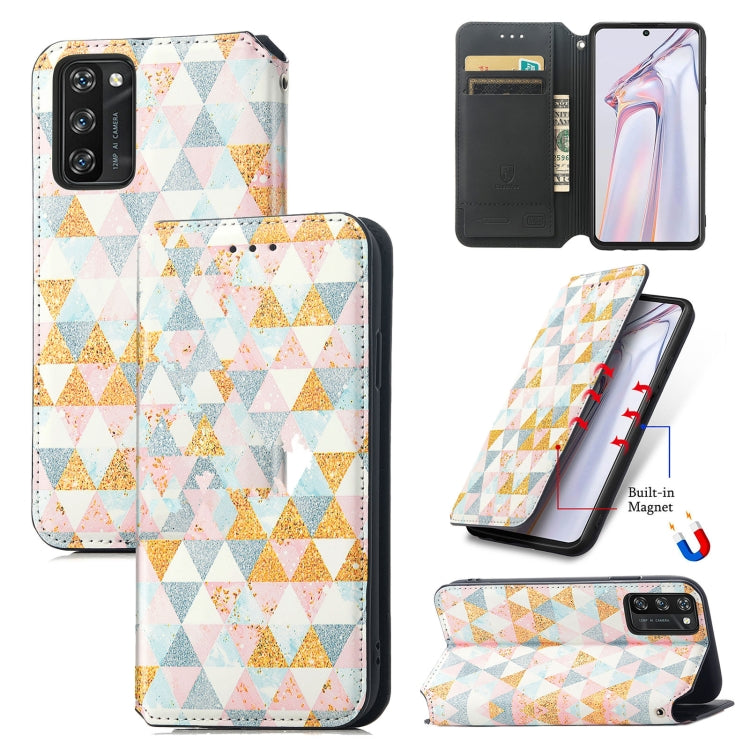 For Blackview A100 Colorful Magnetic Horizontal Flip PU Leather Case with Holder & Card Slot & Wallet(Rhombus) - More Brand by buy2fix | Online Shopping UK | buy2fix