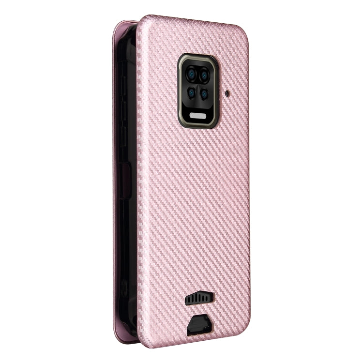 For Doogee S59 / S59 Pro Carbon Fiber Texture Horizontal Flip TPU + PC + PU Leather Case with Card Slot(Pink) - More Brand by buy2fix | Online Shopping UK | buy2fix