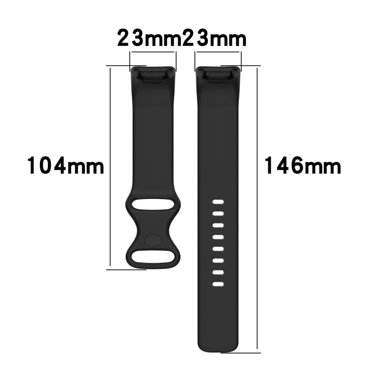 For Fitbit Charge 5 Silicone Watch Band, Size:L(Steel Blue) - Watch Bands by buy2fix | Online Shopping UK | buy2fix