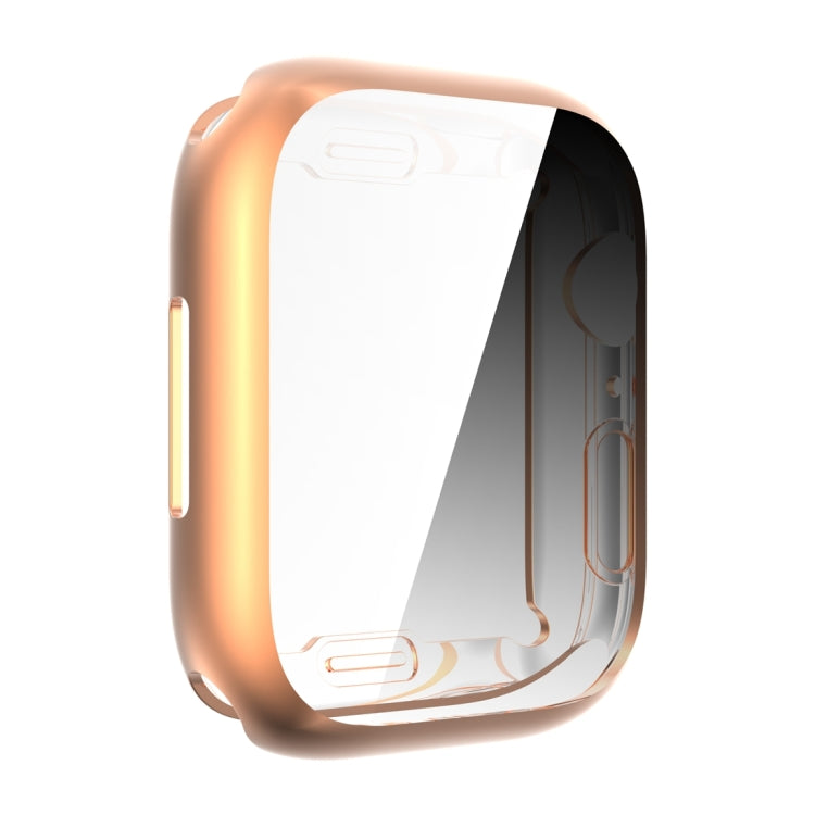 Shockproof TPU All-inclusive Electroplate Protective Case For Apple Watch Series 8 / 7 41mm(Rose Gold) - Watch Cases by buy2fix | Online Shopping UK | buy2fix