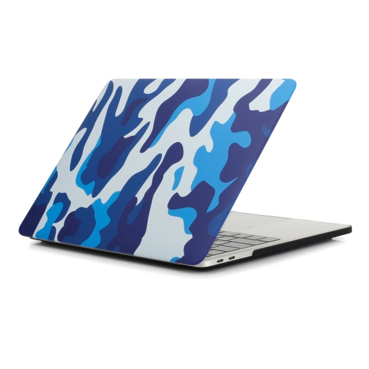 For MacBook Retina 12 inch A1534 Camouflage Pattern Laptop Water Decals PC Protective Case(Blue Camouflage) - MacBook Cases by buy2fix | Online Shopping UK | buy2fix