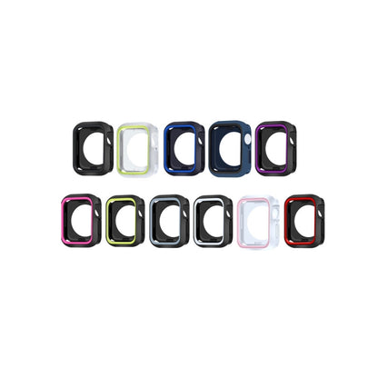 Two-color Shockproof Protective Case For Apple Watch Series 9 / 8 / 7 41mm(Black + White) - Watch Cases by buy2fix | Online Shopping UK | buy2fix