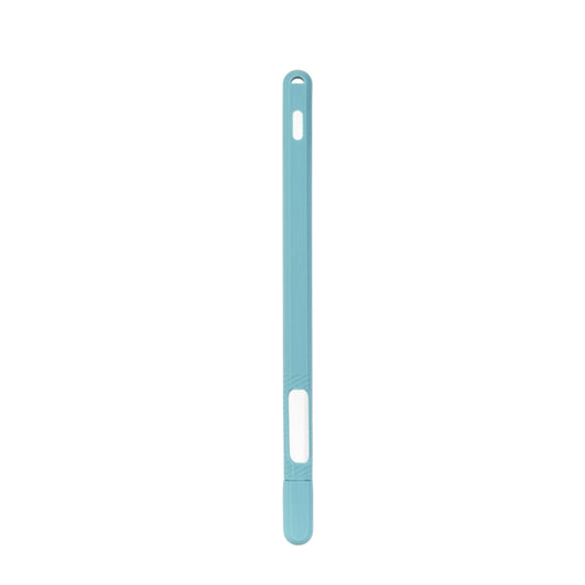 Two-hole Solid Color Silicone Stylus Protective Case For Apple Pencil 2(Sky Blue) - Pencil Accessories by buy2fix | Online Shopping UK | buy2fix