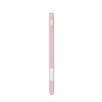 Two-hole Solid Color Silicone Stylus Protective Case For Apple Pencil 2(Light Pink) - Pencil Accessories by buy2fix | Online Shopping UK | buy2fix