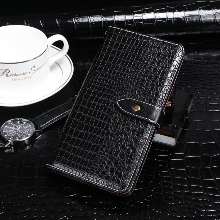 For ZTE Blade L9 idewei Crocodile Texture Leather Phone Case(Black) - ZTE Cases by idewei | Online Shopping UK | buy2fix