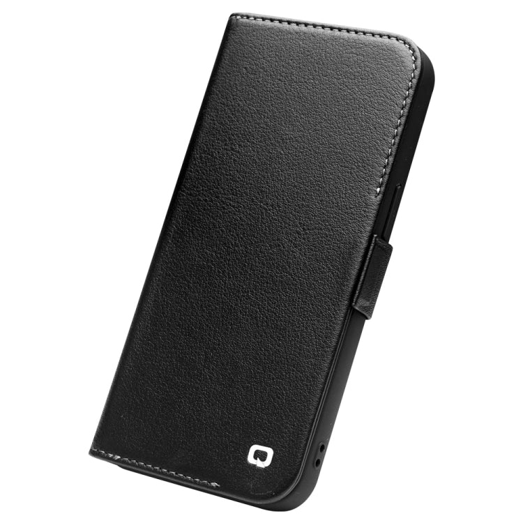 For iPhone 13 Pro QIALINO Magnetic Buckle Leather Phone Case (Black) - iPhone 13 Pro Cases by QIALINO | Online Shopping UK | buy2fix