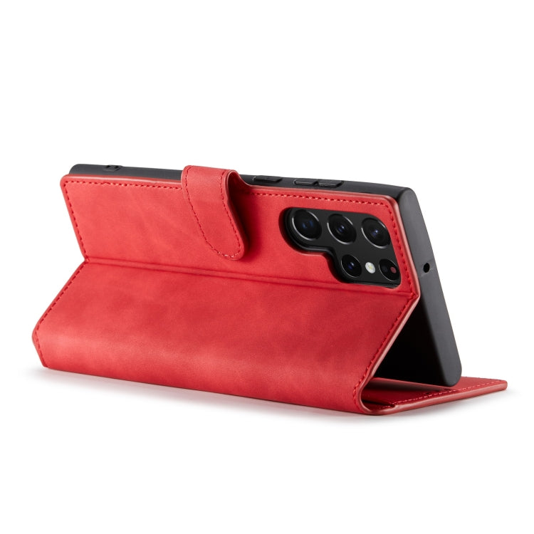 For Samsung Galaxy S22 Ultra DG.MING Retro Oil Side Horizontal Flip Leather Case with Holder & Card Slots & Wallet(Red) - Galaxy S22 Ultra 5G Cases by DG.MING | Online Shopping UK | buy2fix