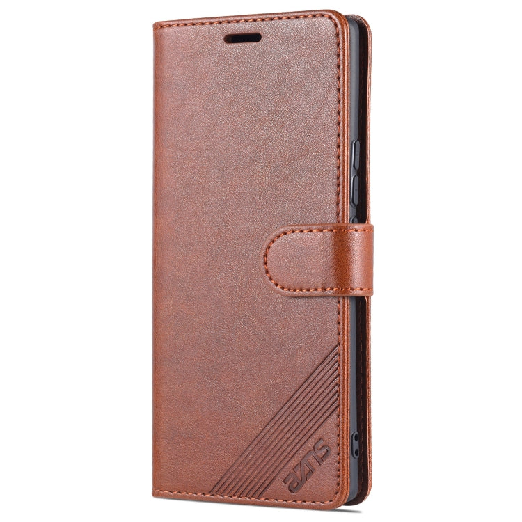 For Honor 60 Pro AZNS Sheepskin Texture Flip Leather Phone Case(Brown) - Honor Cases by AZNS | Online Shopping UK | buy2fix