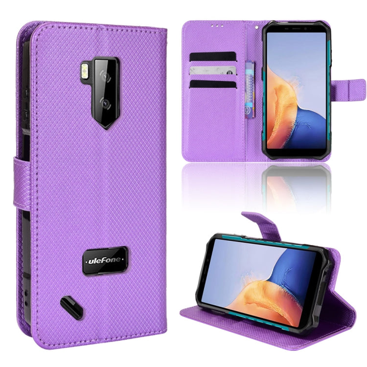 For Ulefone Armor X9 Diamond Texture Leather Phone Case(Purple) - Ulefone Cases by buy2fix | Online Shopping UK | buy2fix