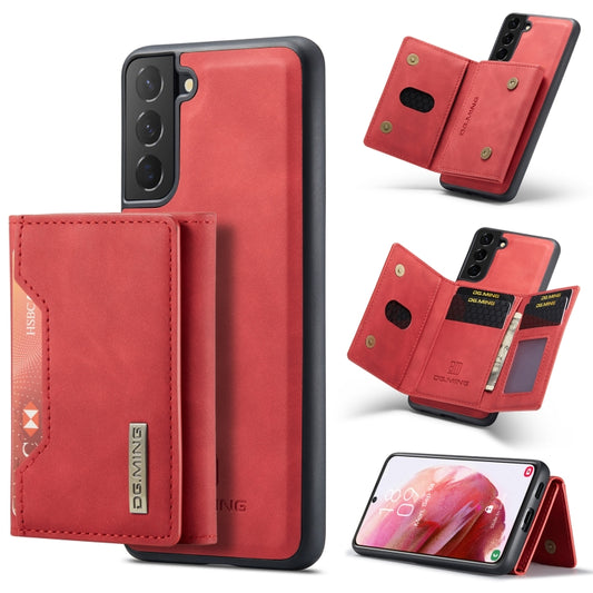 For Samsung Galaxy S22+ 5G DG.MING M2 Series 3-Fold Multi Card Bag Back Cover Phone Case(Red) - Galaxy S22+ 5G Cases by DG.MING | Online Shopping UK | buy2fix