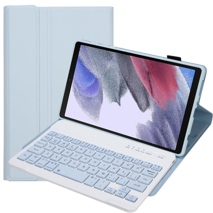 A220 Candy Color TPU Detachable Bluetooth Keyboard Leather Case with Bracket For Samsung Galaxy Tab A7 Lite 8.7 T220 / T225(White Ice Orchid) - Samsung Keyboard by buy2fix | Online Shopping UK | buy2fix