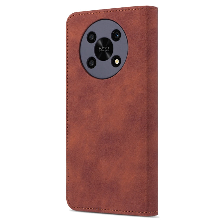 For Honor X30 AZNS Skin Feel Calf Texture Horizontal Flip Leather Phone Case(Brown) - Honor Cases by AZNS | Online Shopping UK | buy2fix