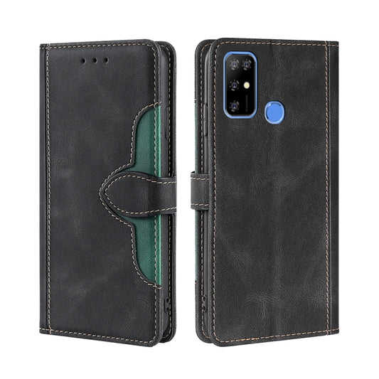 For Doogee X96 Pro Skin Feel Straw Hat Magnetic Buckle Leather Phone Case(Black) - Doogee Cases by buy2fix | Online Shopping UK | buy2fix