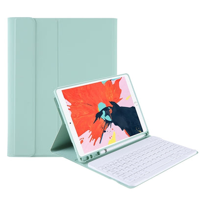 T098B Candy Color Skin Feel Texture Bluetooth Keyboard Leather Case with Pen Holder For iPad Air 4 10.9 2020 / Air 5 10.9 2022 (Light Green) - For iPad Air by buy2fix | Online Shopping UK | buy2fix