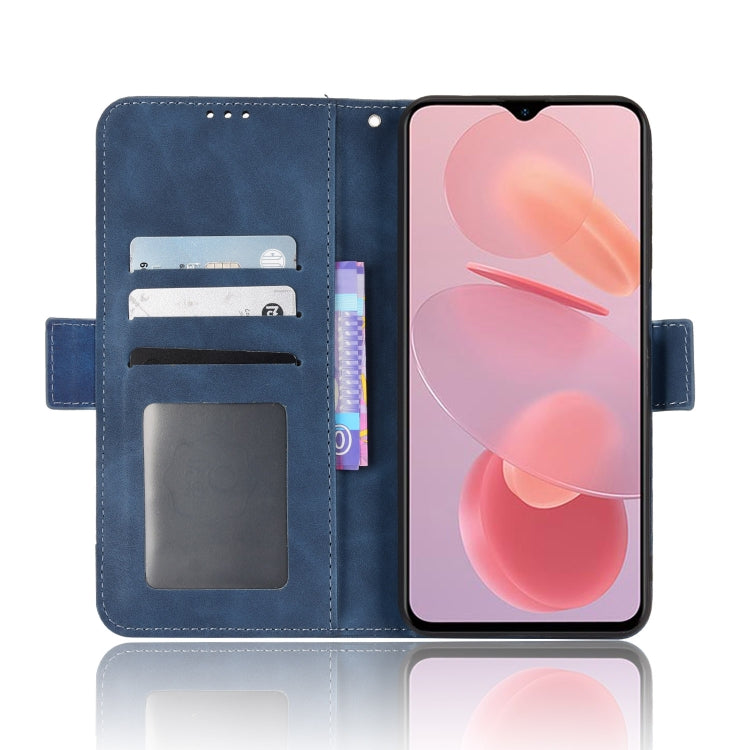 For Ulefone Note 12P Skin Feel Calf Pattern Leather Phone Case(Blue) - Ulefone Cases by buy2fix | Online Shopping UK | buy2fix