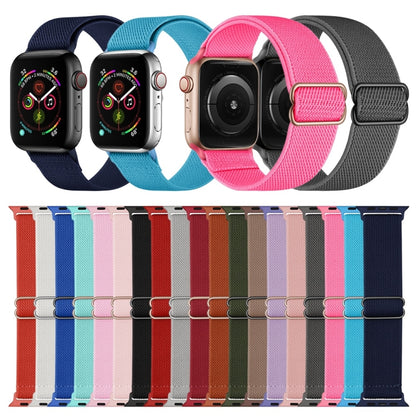 Polyester Nylon Watch Band For Apple Watch Ultra 49mm&Watch Ultra 2 49mm / Series 9&8&7 45mm / SE 3&SE 2&6&SE&5&4 44mm / 3&2&1 42mm(Red) - Watch Bands by buy2fix | Online Shopping UK | buy2fix