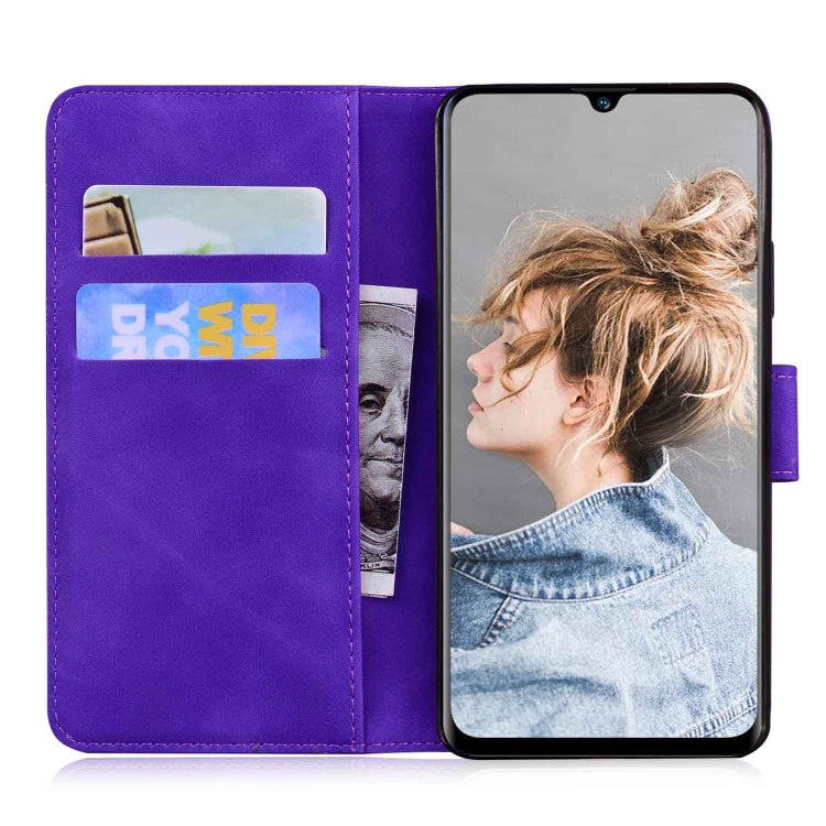 For Blackview A80 Skin Feel Pure Color Flip Leather Phone Case(Purple) - More Brand by buy2fix | Online Shopping UK | buy2fix