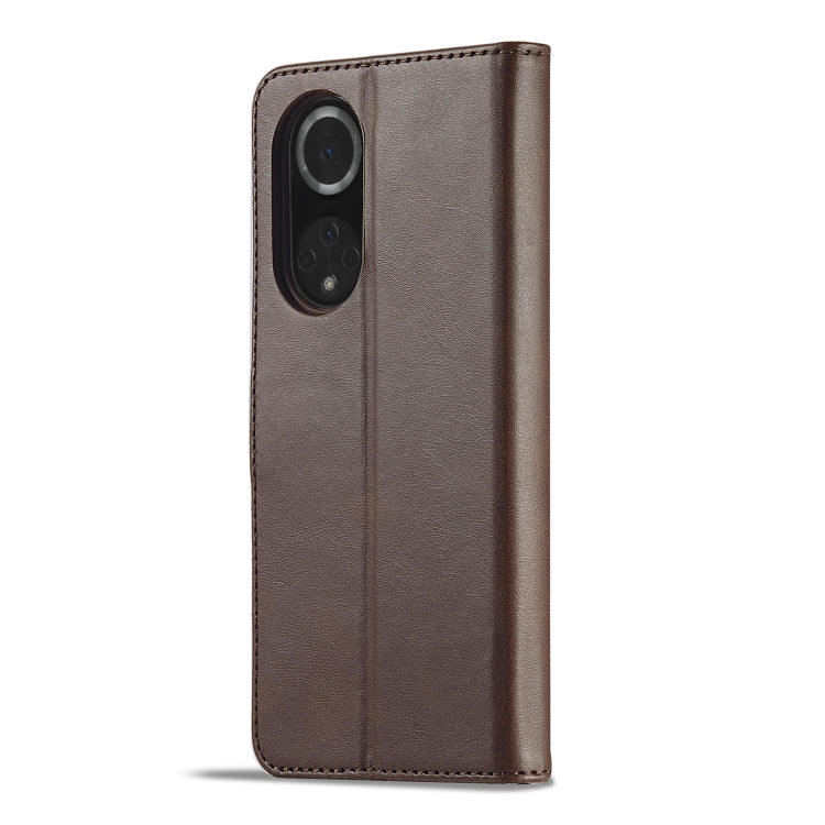 For Honor 50 / nova 9 LC.IMEEKE Calf Texture Leather Phone Case(Coffee) - Honor Cases by LC.IMEEKE | Online Shopping UK | buy2fix