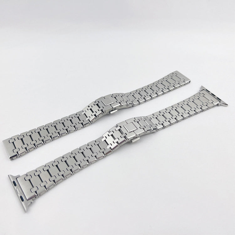 Oak Three Strains Metal Watch Band For Apple Watch Series 9&8&7 41mm / SE 3&SE 2&6&SE&5&4 40mm / 3&2&1 38mm - Watch Bands by buy2fix | Online Shopping UK | buy2fix