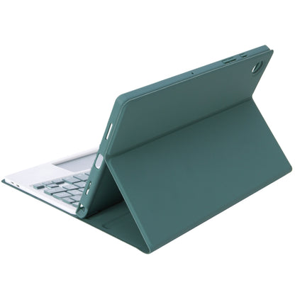 A610B-A Candy Color Bluetooth Keyboard Leather Case with Pen Slot & Touchpad For Samsung Galaxy Tab S6 Lite 10.4 inch SM-P610 / SM-P615(Dark Green) - Samsung Keyboard by buy2fix | Online Shopping UK | buy2fix