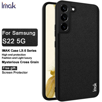 For Samsung Galaxy S22 5G imak LX-5 Series PC + TPU Phone Case with Screen Protector(Cross Texture) - Galaxy S22 5G Cases by imak | Online Shopping UK | buy2fix