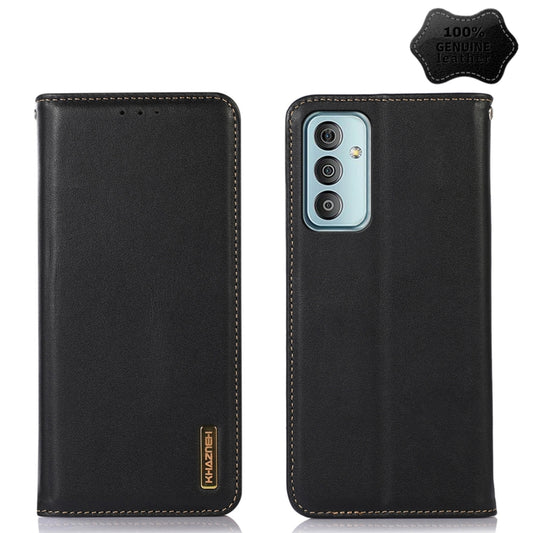 For Samsung Galaxy F23 5G / M23 KHAZNEH Nappa Top Layer Cowhide Leather Phone Case(Black) - Galaxy Phone Cases by buy2fix | Online Shopping UK | buy2fix